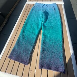 Madhappy Fuzzy Knits in Teal and Purple | Size Small